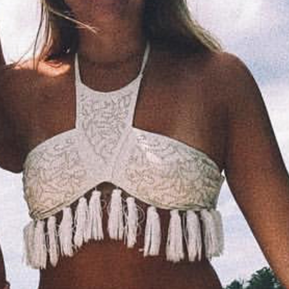 Beach Riot Studded Fringe Top